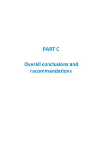 PART C Overall conclusions and recommendations Chapter 14