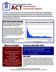 ACT  NAT I ONAL DE VELOPM E NT CO UNC I L Advocating for Communities Together