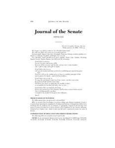 938  JOURNAL OF THE SENATE Journal of the Senate FIFTH DAY