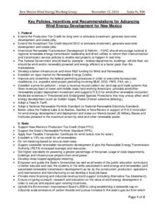 New Mexico Wind Energy Working Group  November 15, 2010 Santa Fe, NM