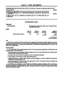 Head 27 — CIVIL AID SERVICE Controlling officer: the Chief Staff Officer of the Civil Aid Service will account for expenditure under this Head. Estimate 2006–07 .......................................................