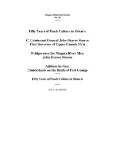 John Graves Simcoe / Navy Hall / Peach / Joseph Brant / Lake Ontario / Loyalist / St. Catharines / Upper Canada / The Grey and Simcoe Foresters / Ontario / Provinces and territories of Canada / Military personnel