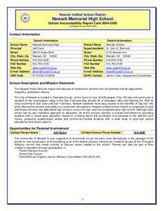 [removed]Template - School Accountability Report Card (CA Dept of Education)