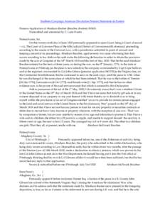 Southern Campaign American Revolution Pension Statements & Rosters Pension Application of Abraham Bucher (Boocher, Booker) W3651 Transcribed and annotated by C. Leon Harris Pennsylvania, Sct, On this twenty-sixth day of 