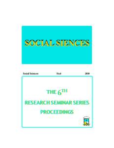 SOCIAL SIENCES  Social Sciences