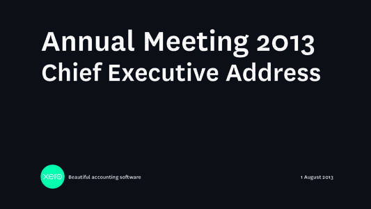 Annual MeetingChief Executive Address Beautiful accounting software