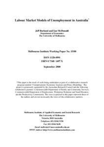 HOUSEHOLD, INCOME AND LABOUR DYNAMICS IN AUSTRALIA (HILDA) SURVEY