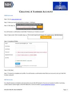 Creating A Yammer Account