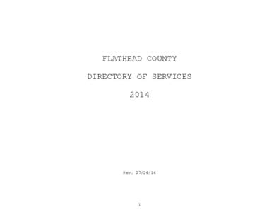 FLATHEAD COUNTY DIRECTORY OF SERVICES 2014 Rev[removed]