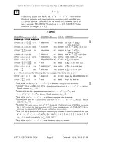 Citation: K.A. Olive et al. (Particle Data Group), Chin. Phys. C, 38, and 2015 update  τ J =