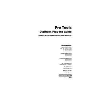 Pro Tools DigiRack Plug-Ins Guide Version[removed]for Macintosh and Windows
