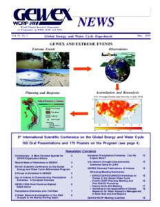 NEWS  World Climate Research Programme (A Programme of WMO, ICSU and IOC)  Vol. 15, No. 2