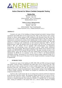 617 Active Channel for Silicon Carbide Composite Testing