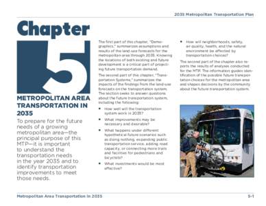 Chapter  5 METROPOLITAN AREA TRANSPORTATION IN