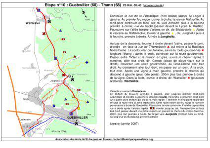 Etape n° 10 : Guebwiller[removed]Thann (68) N