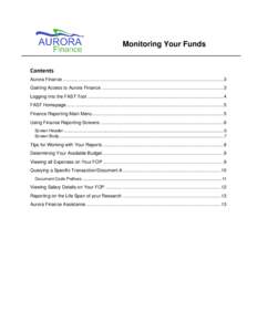 Microsoft Word - Monitoring Funds