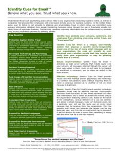 Microsoft Word - Identity Cues for Email Data Sheet 7 For Printing.doc