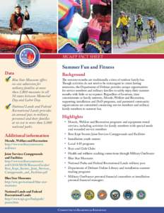 MC&FP FACT SHEET  Data Blue Star Museums offers no-cost admission for