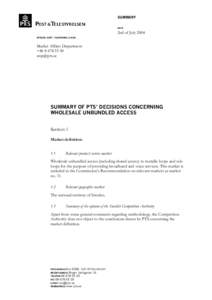 Microsoft Word - summary_market_11_wholesale_unbundled_access.doc