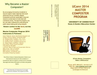 Coalition of Urban and Metropolitan Universities / Mansfield /  Connecticut / New England Association of Schools and Colleges / University of Connecticut / Land management / Agroecology / Compost / Agriculture / Organic gardening / Association of Public and Land-Grant Universities