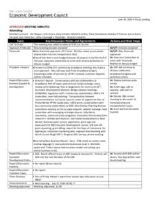 San Juan County  Economic Development Council June 19, 2013 • Orcas Landing  APPROVED MEETING MINUTES