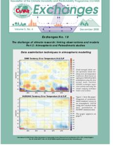 Newsletter of the Climate Variability and Predictability Programme (CLIVAR)  Exchanges Volume 5, No. 4  December 2000