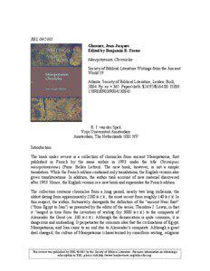 Babylonia / Chronicles / Civilizations / Geography of Iraq / Babylonian Chronicles / Nabonassar / Nabonidus Chronicle / Chronology of the ancient Near East / Books of Chronicles / Asia / Fertile Crescent / Middle East