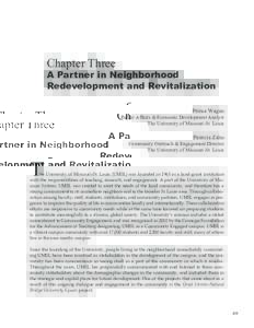 Chapter Three  A Partner in Neighborhood Redevelopment and Revitalization Prima Wagan
