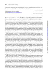 602  EJIL[removed]), 599–629 rudimentary belief in the value of order between states; an order beyond moral hypocrisy, double standards, and Great Power instrumentalization of the law. Jochen von Bernstorff 