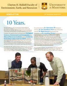 Newsletter  10th Anniversary Special[removed]Years. This year marks the 10th anniversary of the founding of