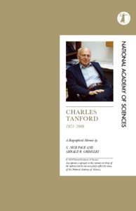 charles tAnford[removed]A Biographical Memoir by c. nick pACE AND GERALD R. GRIMSLEY