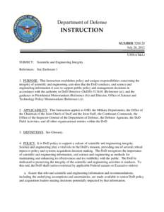 DoD Instruction[removed], July 26, 2012