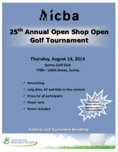 th  25 Annual Open Shop Open Golf Tournament