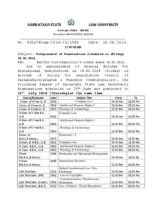 Karnataka State Law University