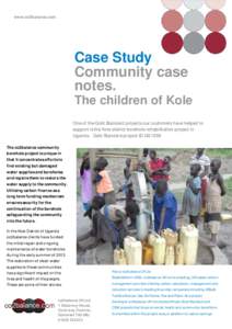 www.co2balance.com  Case Study Community case notes. The children of Kole