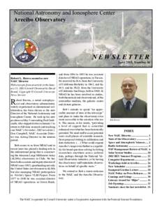 National Astronomy and Ionosphere Center Arecibo Observatory OM  Y AND IO