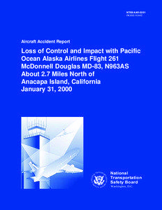 Alaska Airlines Flight 261 / Alaska Airlines / McDonnell Douglas MD-80 / Jackscrew / Stabilizer / Aircraft maintenance checks / Jack / Aviation accidents and incidents / Federal Aviation Administration / Aviation / Air safety / Transport