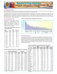 1st Issue  November 2010 Civil Registration System The civil registration system of Sri Lanka is maintained by the Registrar General’s Department, which was established in[removed]Under the Births and