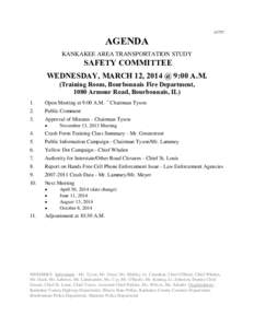 [removed]AGENDA KANKAKEE AREA TRANSPORTATION STUDY  SAFETY COMMITTEE