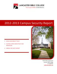 [removed]Campus Security Report   SEXUAL MISCONDUCT POLICY