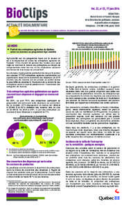 Vol. 22, no 22, 17 juin 2014 RÉDACTION : Michel Drolet et Clodéric Marquis de la Direction des politiques, analyses et planification stratégiques (téléphone : [removed], poste 3320)