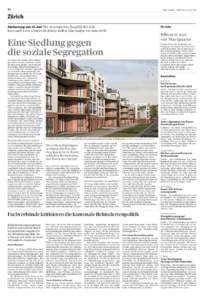 16  Tages-Anzeiger – Mittwoch, 10. Juni 2015 Zürich Die Ecke