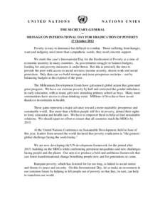 Economics / Millennium Development Goals / United Nations conferences / Poverty reduction / Extreme poverty / United Nations Conference on Sustainable Development / Stand Up and Take Action / Philippine Business for Social Progress / Poverty / Socioeconomics / Development