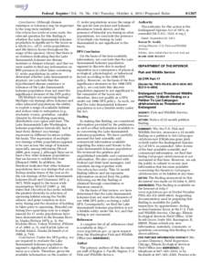 pmangrum on DSK3VPTVN1PROD with PROPOSALS-1  Federal Register / Vol. 76, No[removed]Tuesday, October 4, [removed]Proposed Rules Conclusion: Although disease resistance or tolerance may be important to the long-term viabilit