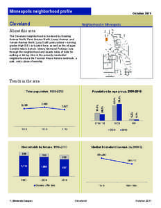 Minneapolis neighborhood profile  October 2011