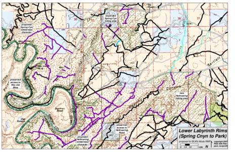 expanded Spring Cyn hiking area proposed Spring Cyn wilderness