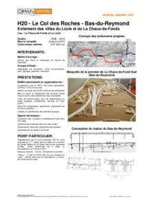 ïïïKçé~åKÅÜ  H20 - Le Col des Roches - Bas-du-Reymond Evitement des villes du Locle et de La Chaux-de-Fonds Lieu : La Chaux-de-Fonds et Le Locle Etudes