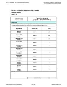 CA 237 EA - Title IV-A Emergency Assistance (EA) Program Caseload Report, Sep14.