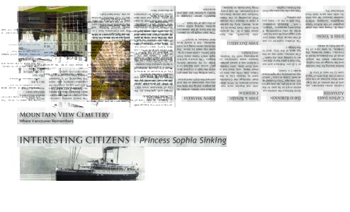 Mountain View Cemetery - Interesting Citizens: SS Princess Sophia