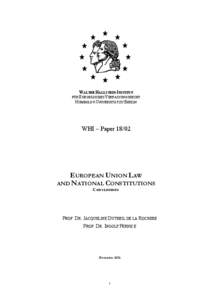 WALTER HALLSTEIN-INSTITUT FÜR EUROPÄISCHES VERFASSUNGSRECHT HUMBOLDT-UNIVERSITÄT ZU BERLIN WHI – Paper 18/02